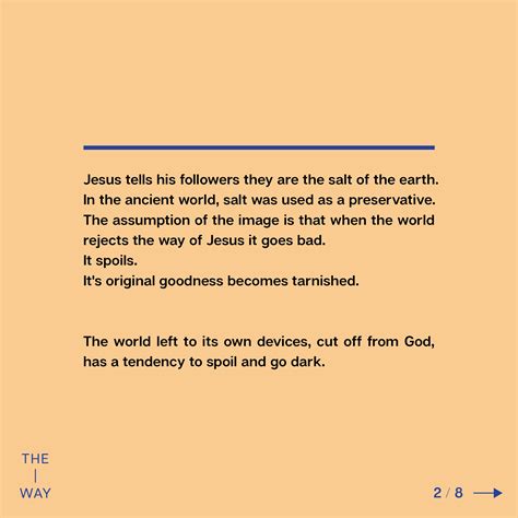 What does Jesus mean by: “You are the Salt of the Earth” — The Way Church Vancouver - What Does Christ Mean