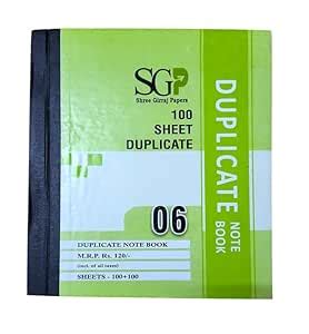 Student's Choice SGP Duplicate Note Book 6 No. | Hardbound | 100+100 ...