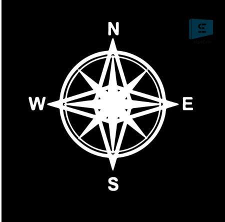 SIGN EVER NSWE Compass Car Stickers Exterior Bonnet Sides Bumper Vinyl ...