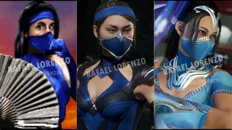 MORTAL KOMBAT KITANA Evolution Skins Costumes MK2 - MK1 Mortal Kombat 1 ...