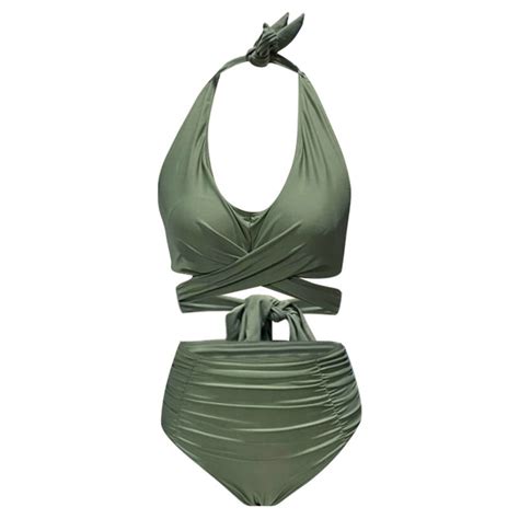 DGQPLPD Plus Size Swimwear Sets High Waist Bikini Sets Women's Fashion ...