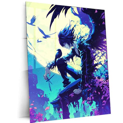 Death Note HD Wallpaper Poster – Green & Yellow Cinematic Art – TURTLEWINGS