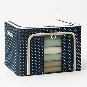 Varsha Creation Foldable Clothes Organizer Box with Steel Frame | Clear ...