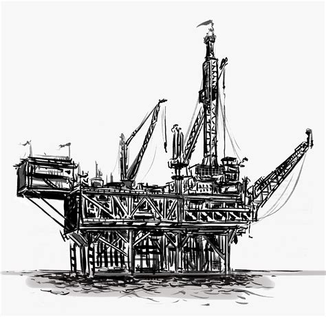 Oil Rig Drawing at GetDrawings | Free download