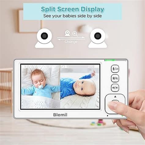 Monitor Baby | Blemil Baby Monitor with 2 Cameras and Audio | 4.3 IPS ...