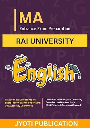 Buy Rai University MA English Literature University Entrance Exam ...