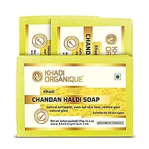 Buy Khadi Organique Handmade Chandan Haldi Soap With Essential Oil Pack ...