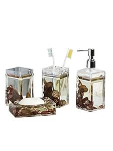 Obsessions Agua Acrylic 4 Pcs Bathroom Set with Oil Filled Technology ...