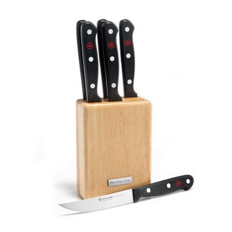 Wusthof Gourmet 6 Piece Steak Knife Set with Block – Cutlery and More