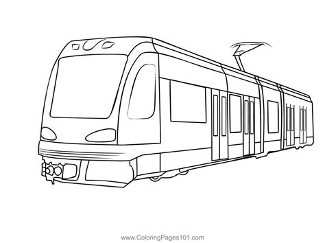 Metro Train Coloring Page for Kids - Free Trains Printable Coloring ...