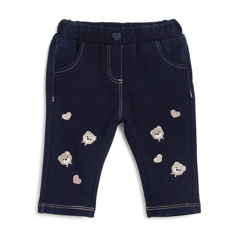Chicco Girls Blue Embroidered Trousers Blue - Bottom – Chicco India