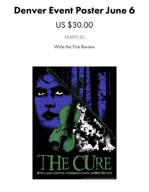 The Cure Merch for Denver 06/06 : r/TheCure