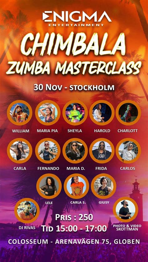 Chimbala Zumba Masterclass, Arenavägen 75, SE-121 77 Stockholm, Sverige ...