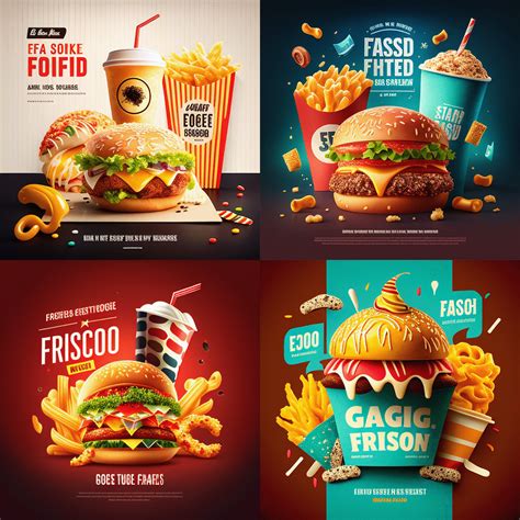 Social media fast food ad and banner design midjourney on Behance