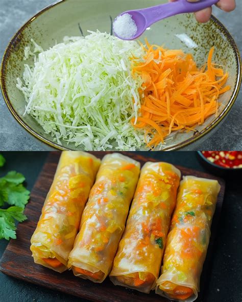 Cabbage Spring Rolls 的图像结果