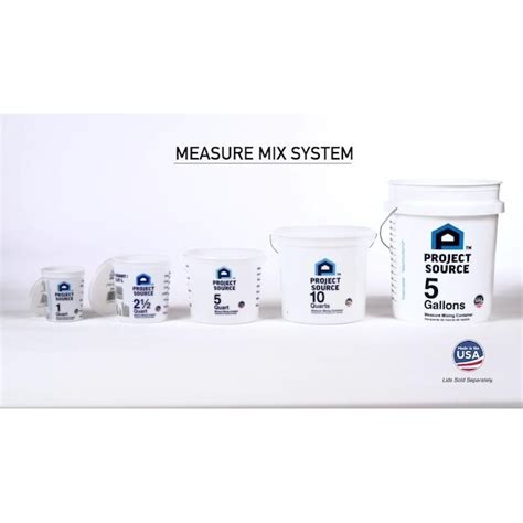 Project Source 5 Gallon(s) BPA-Free Plastic Measure mixing bucket