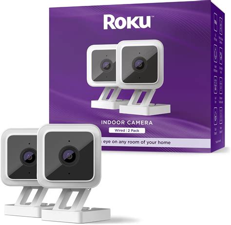 Amazon.com : Roku Indoor Camera for Home Security, 2-Pack - Wired ...