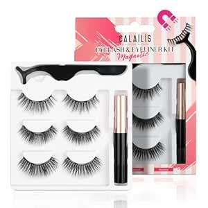 Buy CALAILIS Magnetic Eyelashes for Women,Natural Reusable Magnet ...