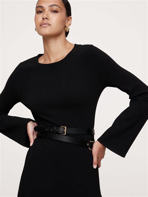 Double-Wrap Leather Waist Belt | Banana Republic