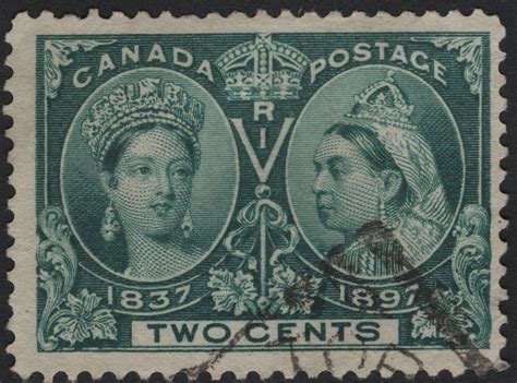 SCG5863 - Canada 1897 Queen Victoria Diamond Jubilee – 2 Cents Green ...