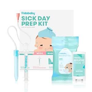 FridaBaby Baby's Sick Day Prep Kit - Includes NoseFrida Nasal Aspirator ...
