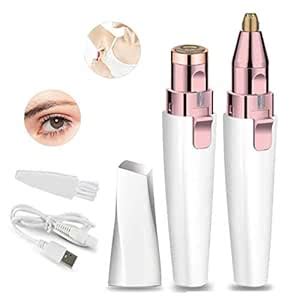 VEEHA IMPEX Painless Rechargeable Eyebrow Trimmer & Facial Hair Remover ...
