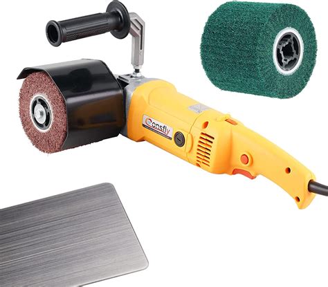 Burnishing Polishing Machine 110V, 2800W Electric Wire Drawing Machine Wheel Polisher Sander ...