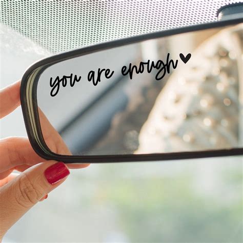 You Are Enough Mirror Sticker. Positive Affirmations for Mental Health ...