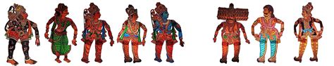 Prash Handicraft Handpainted Leather Foldable Puppet Set Showcasing ...