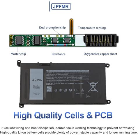 JPFMR BATTTERY FOR DELL Chromebook 3400 3100 2-in-1 Series 5488 5493 ...