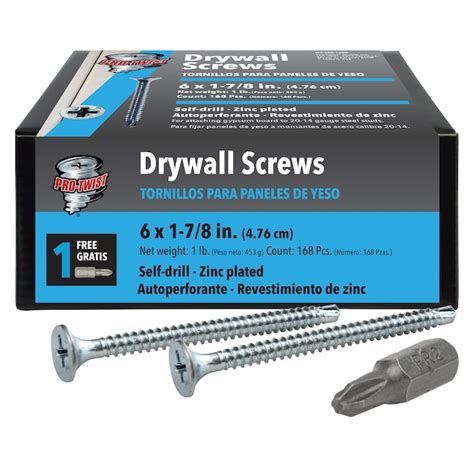 Pro-Twist #6 x 1-7/8-in Bugle Fine Thread Drywall Screws 1-lb ( 168 ...