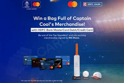 This World Cup Win Exciting Cricket Merchandise With Spends on HDFC ...