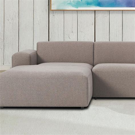 ComfortHaven 3 Seater L Shaped Sofa Mouse Grey – Nestroots