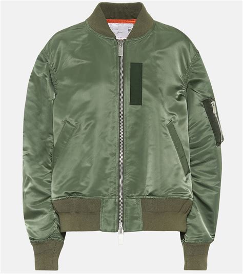 Nylon bomber jacket in green - Sacai | Mytheresa