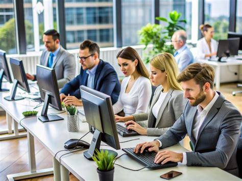 People On Computers at Office 的图像结果