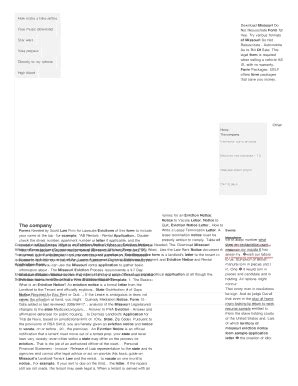 Fillable Online hccwe State of missouri eviction notice bformb sample ...