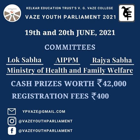 VAZE YOUTH PARLIAMENT, 2021 : REGISTER NOW!!!