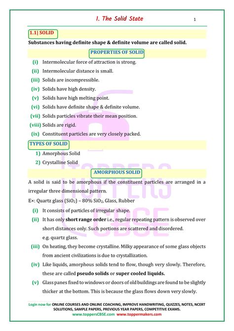Image result for Chemistry Class 12 Notes