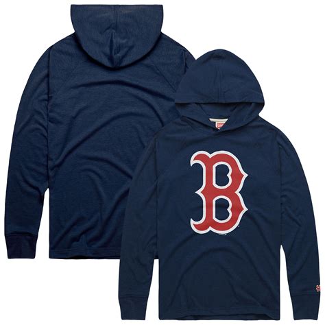 Men's Boston Red Sox Homage Navy Lightweight Raglan Tri-Blend Pullover ...