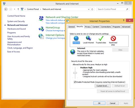 Image result for Internet Options Control Panel