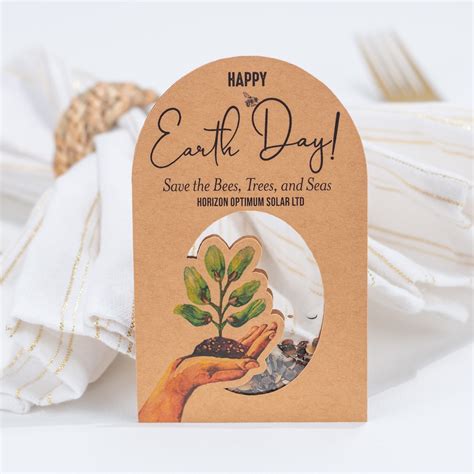 EARTH DAY FAVORS Seed Packet Wildflowers Corporate Giveaways Customer Appreciation Personalized ...