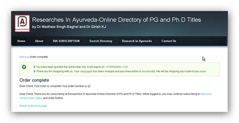 How to Subscribe to RIA? | Researches In Ayurveda-Online Directory of ...