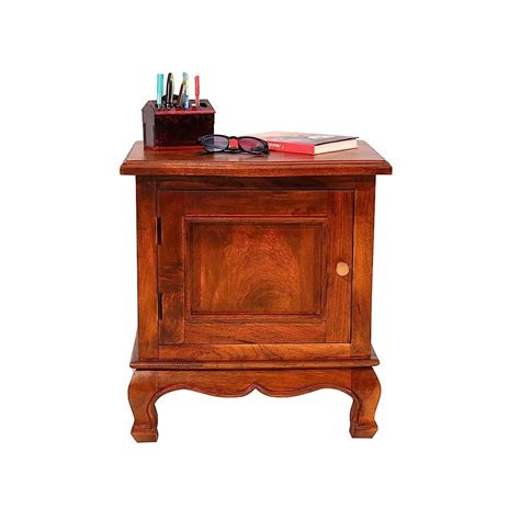 WOODY Furniture™ Sheesham Wood Bedside Table for Bedroom | Wooden Side ...
