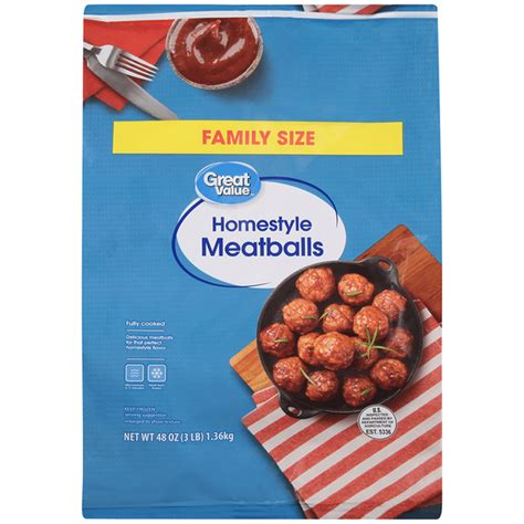 Great Value Meatballs, Homestyle, Family Size (48 oz) Delivery or ...