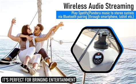 Buy Boat Bluetooth Marine Stereo Radio Boat Radio AM FM Tuner Bluetooth ...