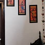 Paintings Villa Wood Wall Paintings, Multicolour, Abstract, 19 x 2 x 41 ...