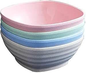 Buy BSBDA Wheat Straw Fiber Bowl, Unbreakable Cereal Bowls, Dishwasher ...