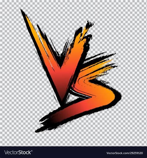 Vs versus letter logo vs letters on transparent Vector Image