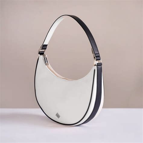 White Half Moon Shoulder Bag Online - Premium Shoulder Bag | Nestasia