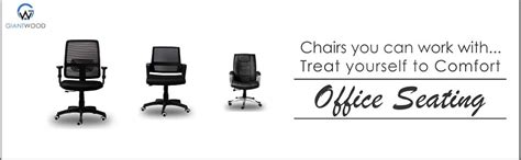 GIANTWOOD Henk Medium Back Support Ergonomic Office Chair with Rolling ...